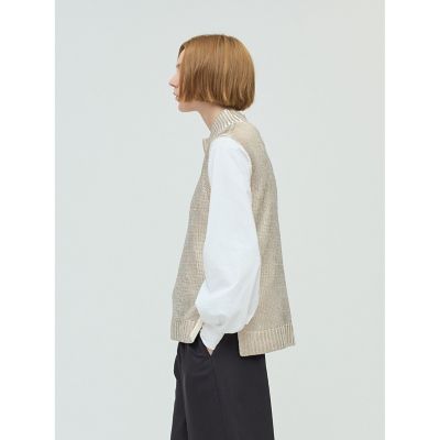 mizuiro ind 箔プリントハイネックベスト | mizuiro ind