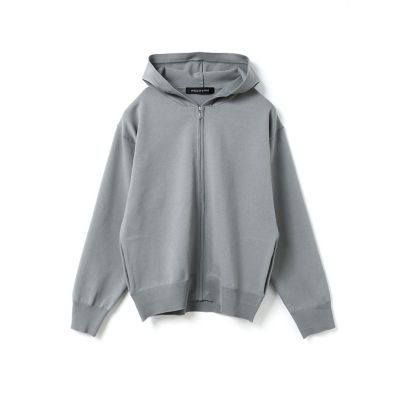 mizuiro ind (Women)/ミズイロインド mizuiro ind ジップフードニットプルオーバー ライトグレー(90) トップス【三越伊勢丹/公式】
