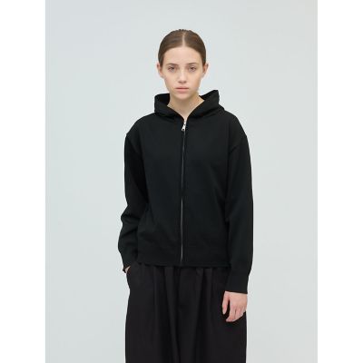 ＜mizuiro ind (Women)＞ｍｉｚｕｉｒｏ　ｉｎｄ　ジップフードニットプルオーバー
