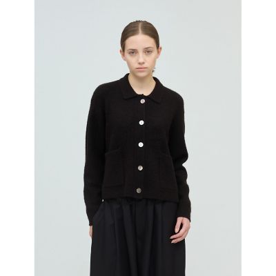 ＜mizuiro ind (Women)＞ｍｉｚｕｉｒｏ　ｉｎｄ　襟付きショートカーディガン