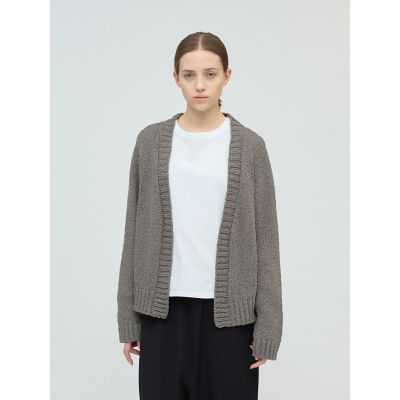 ＜mizuiro ind (Women)＞ｍｉｚｕｉｒｏ　ｉｎｄ　リリーヤーンＶネックカーディガン