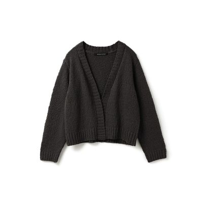 mizuiro ind (Women)/ミズイロインド mizuiro ind リリーヤーンVネックカーディガン ブラック(99) トップス【三越伊勢丹/公式】