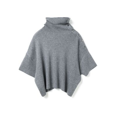 mizuiro ind (Women)/ミズイロインド mizuiro ind アシンメトリーカラーリブプルオーバー ダークグレー(92) トップス【三越伊勢丹/公式】