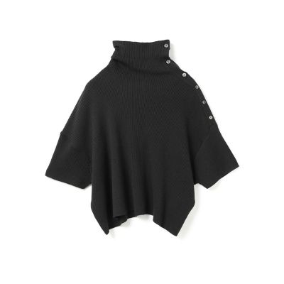 mizuiro ind (Women)/ミズイロインド mizuiro ind アシンメトリーカラーリブプルオーバー ブラック(99) トップス【三越伊勢丹/公式】