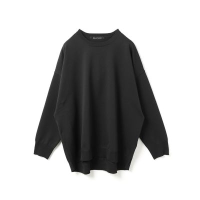 mizuiroind クルーネックワイドプルオーバー　ブラック mizuiro ind クルーネックワイドプルオーバー