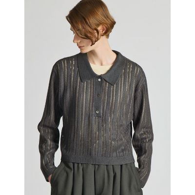 mizuiro ind 箔プリントメッシュポロニット | mizuiro ind