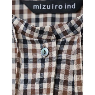 ｍｉｚｕｉｒｏ ｉｎｄ チェックリボンタイシャツチュニック