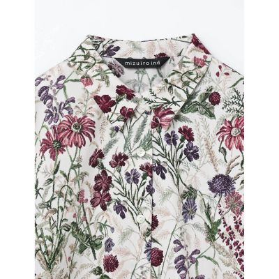 mizuiro ind フラワープリントシャツ | mizuiro ind (Women