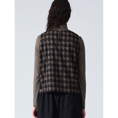 ｍｉｚｕｉｒｏ　ｉｎｄ　千鳥プリントノースリーブプルオーバー