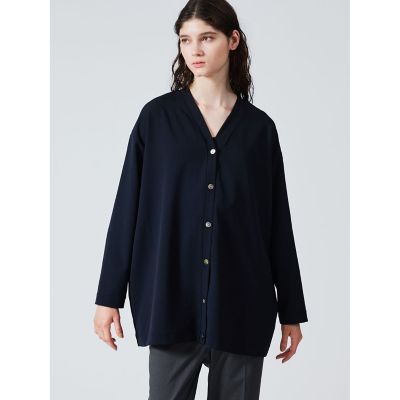 ＜mizuiro ind (Women)＞ｍｉｚｕｉｒｏ　ｉｎｄ　Ｖネックカーディガン