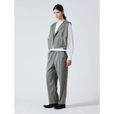 mizuiro ind クルーネックショートベスト | mizuiro