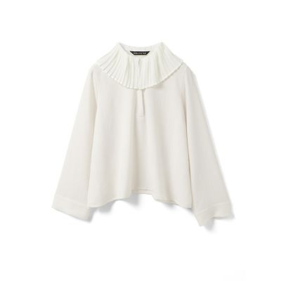 mizuiro ind プリーツカラーシャツプルオーバー | mizuiro