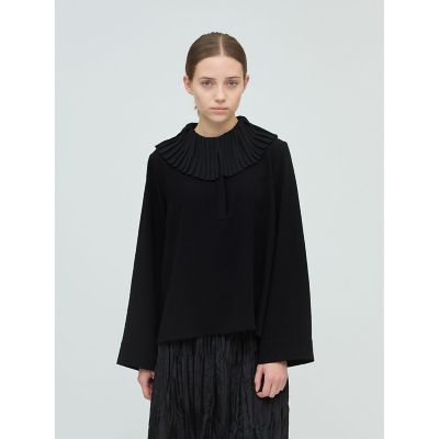 【美品】ADORE アドーア ドライタッチジョーゼットブラウス 38 ブラック ADORE(アドーア)｜ドライタッチジョーゼットブラウス/ブラック