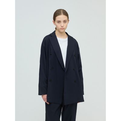 ＜mizuiro ind (Women)＞ｍｉｚｕｉｒｏ　ｉｎｄ　ダブルブレストシャツジャケット