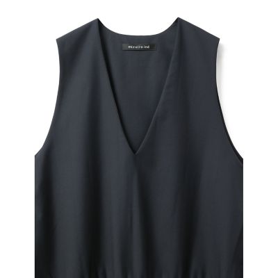 mizuiro ind プリーツヘムVネックベスト | mizuiro ind