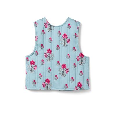 mizuiro ind 2WAYプリントキルティングベスト | mizuiro