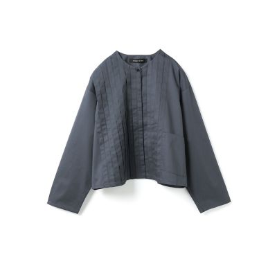 mizuiro ind (Women)/ミズイロインド mizuiro ind クルーネックピンタックシャツ ダークグレー(92) トップス【三越伊勢丹/公式】