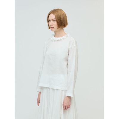 mizuiro ind フリルカラープルオーバーシャツ | mizuiro ind