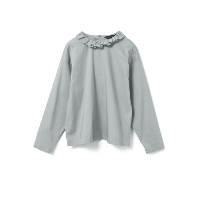 mizuiro ind (Women)/ミズイロインド mizuiro ind フリルカラープルオーバーシャツ ライトグレー(90 トップス【三越伊勢丹/公式】