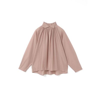 mizuiro ind (Women)/ミズイロインド mizuiro ind スタンドシャツカラーギャザーシャツ スモークピンク(41) トップス【三越伊勢丹/公式】