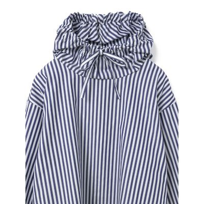 mizuiro ind ストライプフードシャツ | mizuiro ind (Women