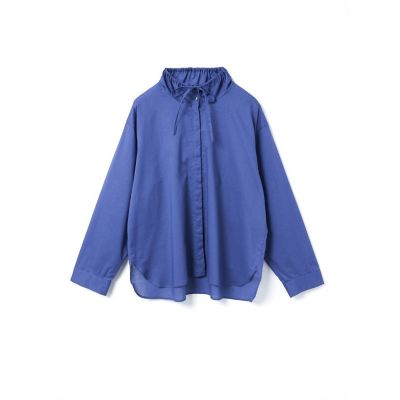 mizuiro ind ギャザースタンドカラーシャツ | mizuiro