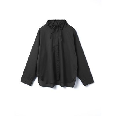 mizuiro ind ギャザースタンドカラーシャツ | mizuiro