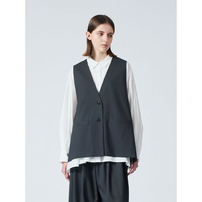 ＜mizuiro ind (Women)＞ｍｉｚｕｉｒｏ　ｉｎｄ　ディープＶネックワイドベスト