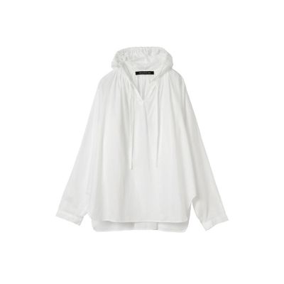 mizuiro ind フードギャザーネックシャツ | mizuiro ind 