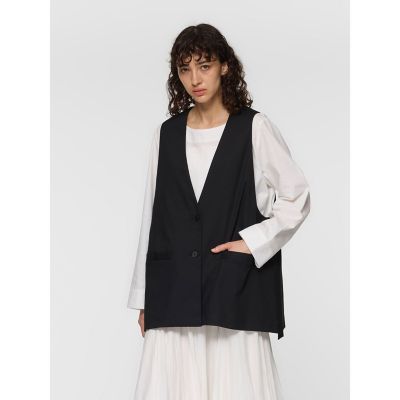 mizuiro ind ディープVネックワイドベスト | mizuiro ind