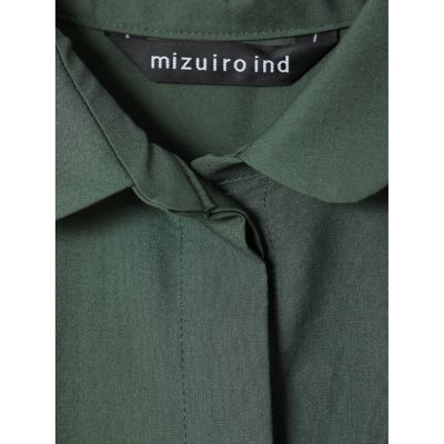 ｍｉｚｕｉｒｏ　ｉｎｄ　ラウンドカラーフロントフライギャザーワンピース