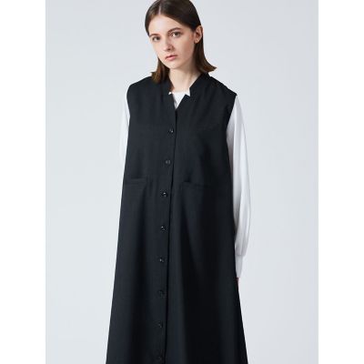 mizuiro ind スタンドカラーフレアワンピース