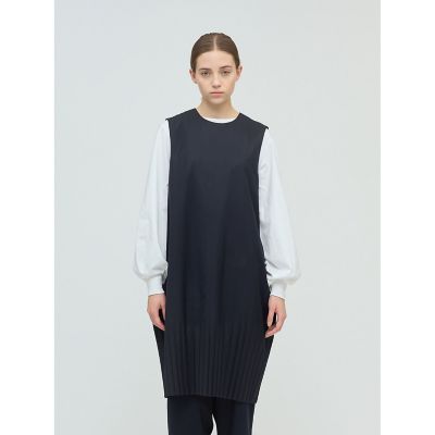 未使用❤️ミズイロインド プリーツワンピース ロング ブラック mizuiro ind (ミズイロインド) プリーツロングワンピース