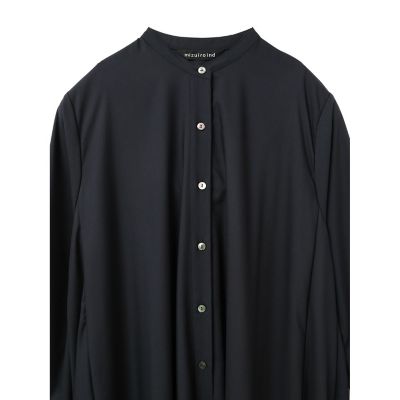 mizuiro ind T／Rスタンドカラーフレアワンピース