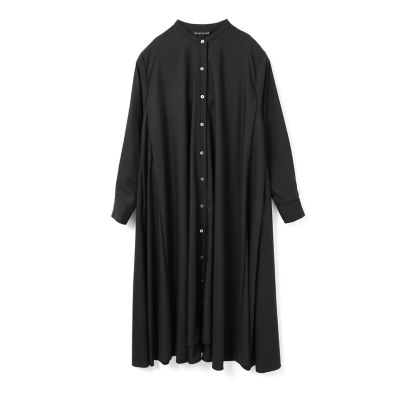mizuiro ind T／Rスタンドカラーフレアワンピース