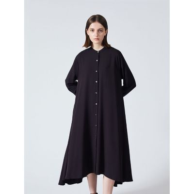 mizuiro ind T／Rスタンドカラーフレアワンピース