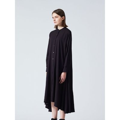 mizuiro ind T／Rスタンドカラーフレアワンピース