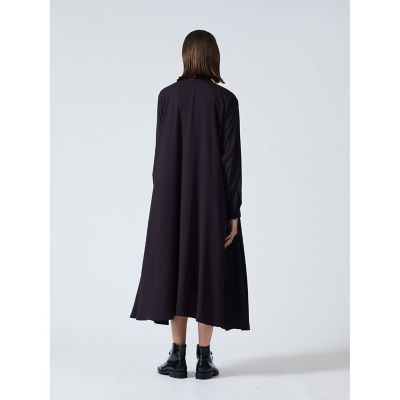 mizuiro ind T／Rスタンドカラーフレアワンピース