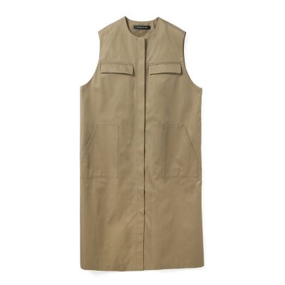 mizuiro ind (Women)/ミズイロインド mizuiro ind ポケット付きクルーネックロングジレ ベージュ(20) コート・ジャケット【三越伊勢丹/公式】