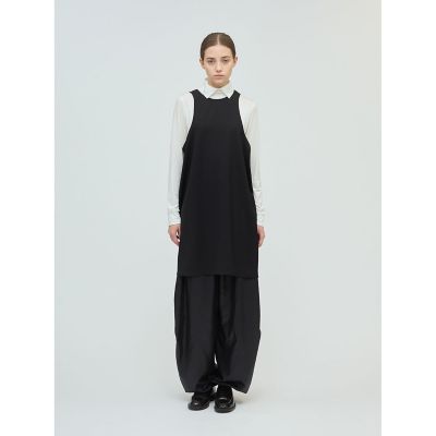 ミズイロインド　ワイドチュニックワンピース mizuiro-ind(ミズイロインド)クルーネックワイドチュニック