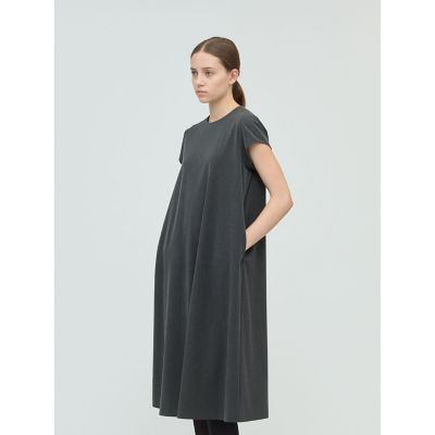 mizuiro ind Aラインワンピース　グレー　新品 mizuiro ind Aラインショートスリーブワンピース | mizuiro