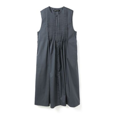 mizuiro ind (Women)/ミズイロインド mizuiro ind クルーネックピンタックワンピース ダークグレー(92) ワンピース・ドレス【三越伊勢丹/公式】