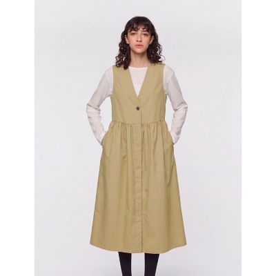 mizuiro ind Vネックウエストギャザージレワンピース