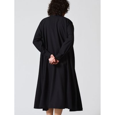 mizuiroindミズイロインド スタンドカラーフレアジレワンピース ブラック 極美品✨mizuiro ind スタンドカラー フレア ジレワンピース ブラック