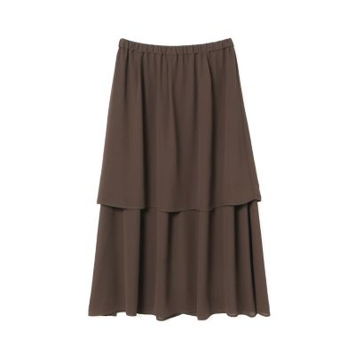 ｍｉｚｕｉｒｏ　ｉｎｄ　シアーギャザーダブルヘムスカート
