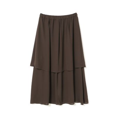 ｍｉｚｕｉｒｏ　ｉｎｄ　シアーギャザーダブルヘムスカート