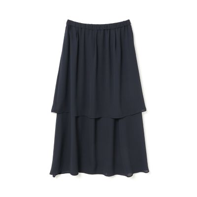 ｍｉｚｕｉｒｏ　ｉｎｄ　シアーギャザーダブルヘムスカート