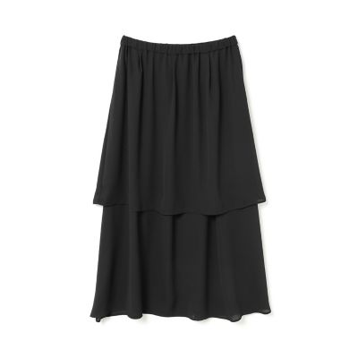 ｍｉｚｕｉｒｏ　ｉｎｄ　シアーギャザーダブルヘムスカート