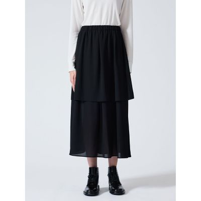 ｍｉｚｕｉｒｏ　ｉｎｄ　シアーギャザーダブルヘムスカート