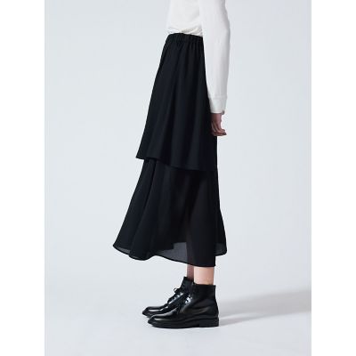 ｍｉｚｕｉｒｏ　ｉｎｄ　シアーギャザーダブルヘムスカート